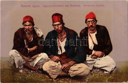 Pozdrav iz Bosne / Zigeunerkleeblatt aus Bosnien / Bosnian gypsy men, folklore (fl)