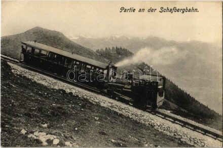 Partie an der Schafbergbahn / Schafberg metre gauge cog railway, locomotive