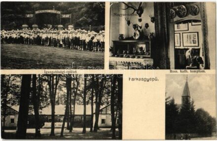 1930 Farkasgyepű, Országos Gyermekvédő Liga Dr. Vass József üdülőtelep és erdei iskolája, magyar szoba belső, igazgatósági épület, római katolikus templom