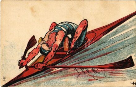 Evezős / Rower. litho s: Heyer (fl)