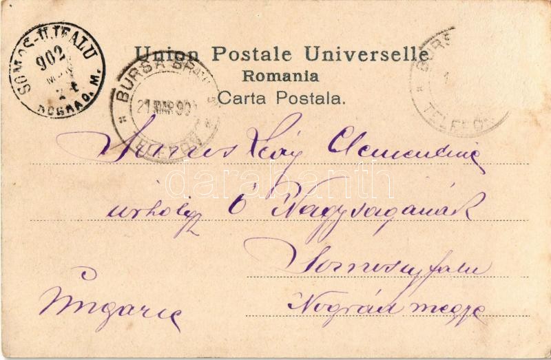 1902 Braila, Piata Regala / square, tram (Rb) - Image 2