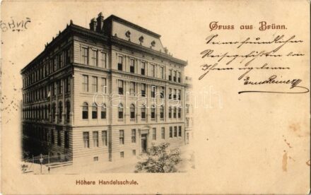 1900 Brno, Brünn; Höhere Handelsschule / school