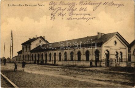 1915 Lichtervelde, De nieuwe Statie / new railway station (EK)