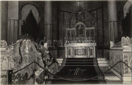 Krasznahorkaváralja, Krásnohorské Podhradie; Andrássy mauzóleum, belső. Fuchs József kiadása / mausoleum, interior