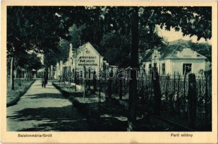 Balatonmáriafürdő, Parti sétány, Gyenes Lajos fióküzlete Nagykanizsáról. Gyenes Lajos saját kiadása