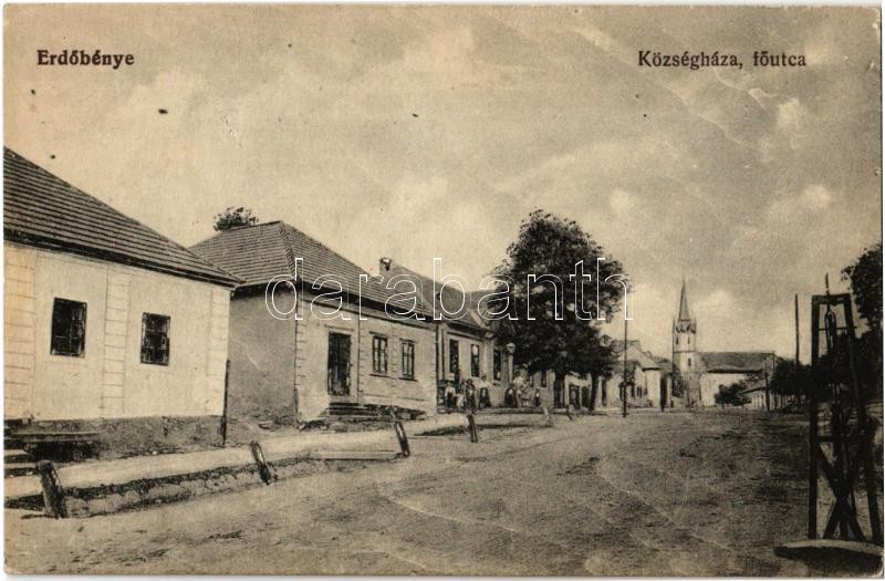 Erdőbénye, Fő utca, Községháza, Római katolikus templom