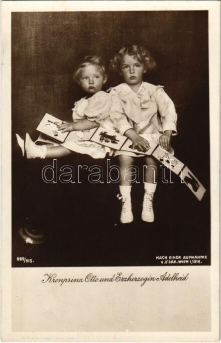 Kronprinz Franz Josef Otto und Erzherzogin Adelheid / Ottó herceg és Etelka hercegnő, IV. Károly osztrák-magyar uralkodó gyermekei / Children of Charles I of Austria