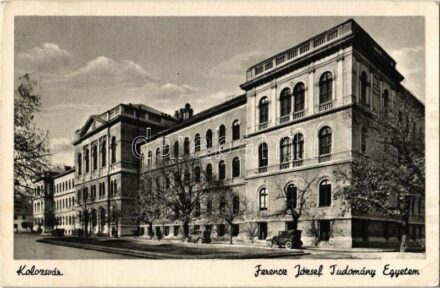1942 Kolozsvár, Cluj; Ferenc József Tudományegyetem, automobil / university, automobiles (EK)