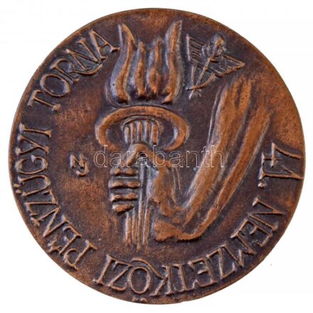 1996. '41. Nemzetközi Pénzügyi Torna / Budapest 1996' Br emlékérem. Szign.: GN (85mm) T:2