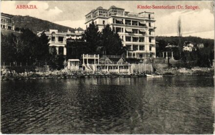 1918 Abbazia, Opatija; Kinder Sanatorium (Dr. Szöge) / Dr. Szöge féle Gyermekszanatórium. Verlag v. G. Abucalil No. 44. / children's sanatorium (EK)