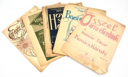 5 db régi kotta, közte hiányos, erősen sérült - Ősszel arra ébredünk, Egy egész elsőrangú tánc, Ez lesz idén a sláger, stb.