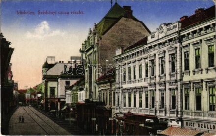 Miskolc, Széchenyi utca, Nagy szálloda, gyógyszertár, Haász J. üzlete