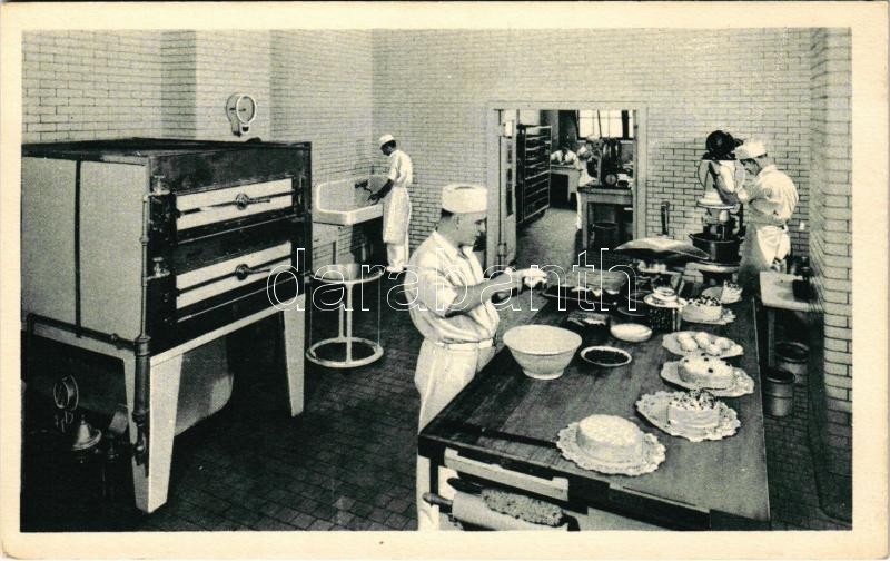Chicago, Swift & Company's research bakery interior with confectioners