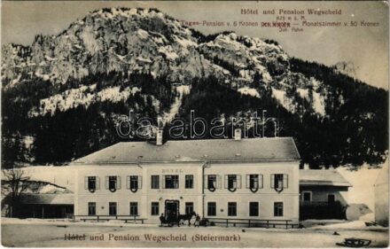 Wegscheid (Steiermark), Hotel und Pension, Winter, horse sled / lovas szán