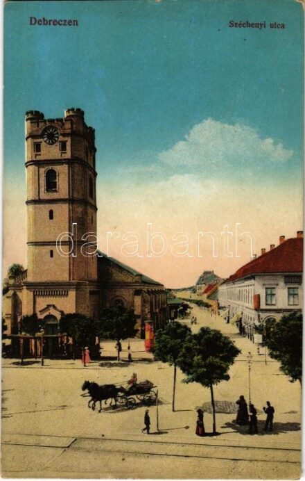 1916 Debrecen, Széchenyi utca. Vasúti Levelezőlapárusítás 19. sz. - 1915.