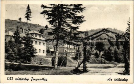 1943 Fenyvesvölgy, Stavna, Stavne, Sztavne; OTI üdülőtelep / holiday resort + kétnyelvű bélyegző / bilingual cancellation