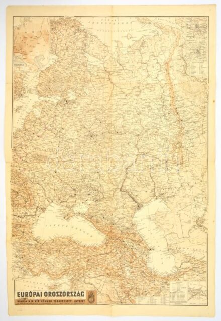 cca 1942 Európa Oroszország. 1:5.000.000. Magyar Királyi Honvéd Térképészeti Intézet. 85x58 cm.