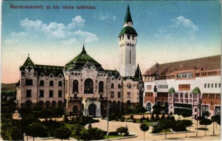 Marosvásárhely, Targu Mures; városháza. Porjes S. Sándor kiadása / town hall
