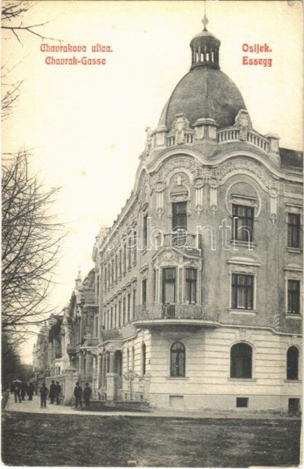 Eszék, Essegg, Osijek; Chavrakova ulica / Chavrak-Gasse / utca. Armin Klein kiadása / street view