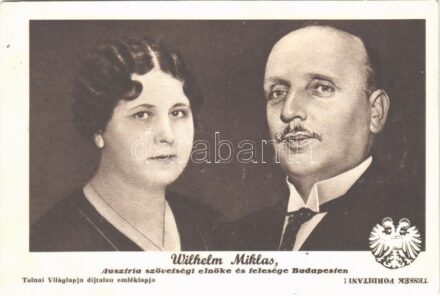 1937 Wilhelm Miklas, Ausztria szövetségi elnöke és felesége Budapesten. Tolnai Világlapja / Wilhelm Miklas, President of Austria from 1928 until the Anschluss to Nazi Germany in 1938, and his wife visiting Budapest (EK)