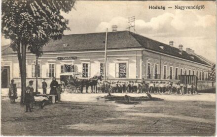 Hódság, Odzaci; Huk Ede nagyvendéglője / restaurant + magyar posta (EK)