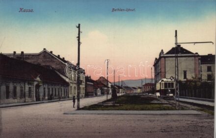Kassa, Kosice; Bethlen körút, 16-os villamos. Benczur Vilmos felvétele 45. / street, tram