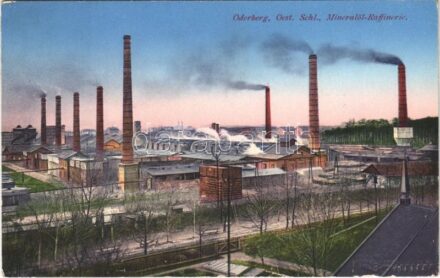 1915 Bohumín, Oderberg; Mineralöl-Raffinerie / mineral oil refinery (EK)