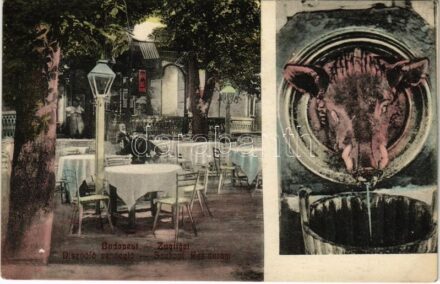1916 Budapest XII. Zugliget, Disznófő vendéglő, kerthelyiség, forrás