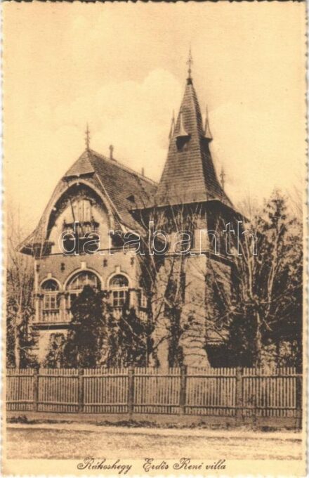 Budapest XVII. Rákoshegy, Erdős René villa (szegény zsidó családból való, az első nő a magyar irodalomban, aki meg tudott élni alkotómunkásságából) (EK)