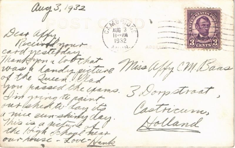 1932 Cambridge (Minn.) High school, automobiles. photo (EB) - Image 2