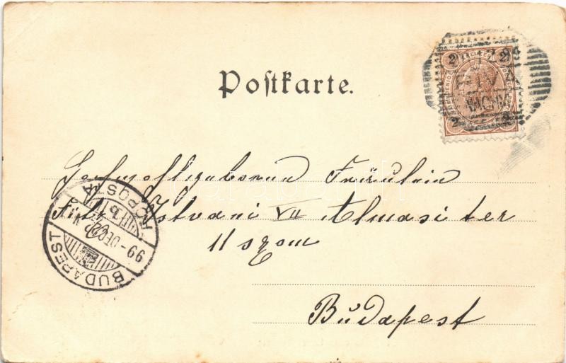 1899 (Vorläufer) Riva, Il porto colla torre Aponale / port, clock tower (EK) - Image 2