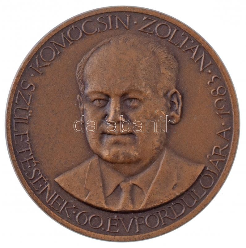 Lapis András (1942-) 1983. 'MÉE Szeged - Komócsin Zoltán születésének 60. évfordulójára / Hűség a néphez, hűség a párthoz' Br emlékérem (42,5mm) T:1-,2 - Image 2