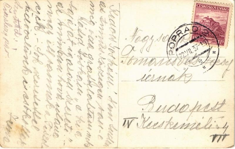 1937 Tátra, Magas-Tátra, Vysoké Tatry; Tarpataki vízesés / Kohlbacher Wasserfall / Studenovodské vodopád / waterfall. photo (EK) - Image 2