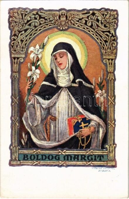 Árpád-házi Szent Margit, Boldog Margit. Rigler József Ede R.J.E. 16/10. / Die Selige Margarete / Saint Margaret of Hungary s: Kátainé Helbing Aranka