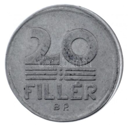 1968. 20f Al technológiai hibás veret (félrecsúszott veret) T:2 Adamo F4.2