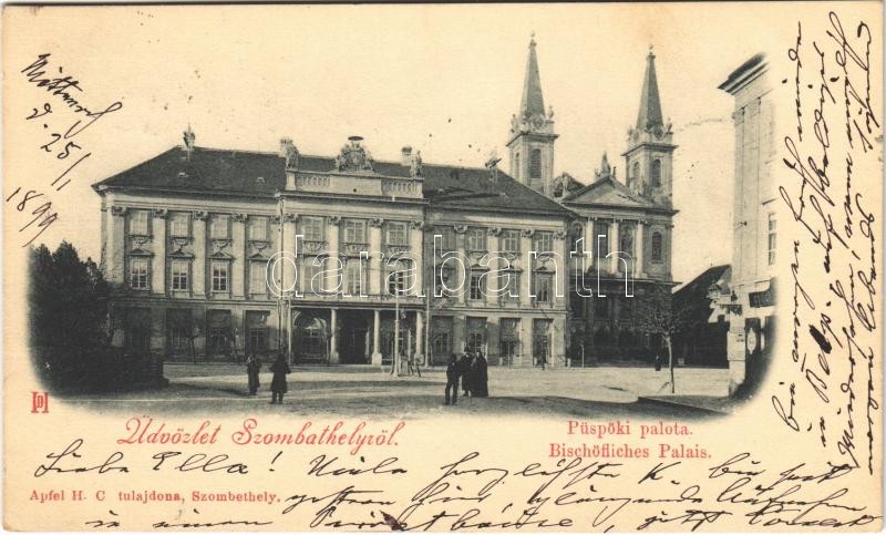 1899 Szombathely, Püspöki palota. Apfel H. C. kiadása
