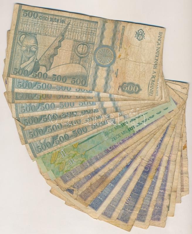 Románia 21db-os vegyes bankjegy tétel T:III-IV Romania 21pcs of various banknotes C:F-G - Image 2