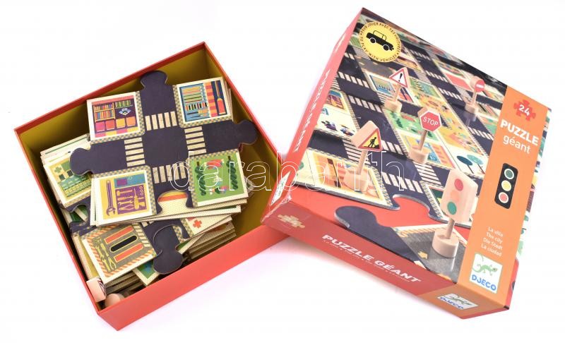 DJECO Puzzle Giant THE CITY 24 darabos kirakó hiánytalan állapotban eredeti dobozában.