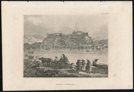 cca 1850 Esztergom / Gran in Ungarn, acélmetszet, Hildburghausen, Kunstanstalt des Bibliographisches Institut, 11×15 cm
