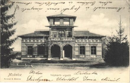 1906 Miskolc, Népkerti vigadó. Ferenczi B. kiadása
