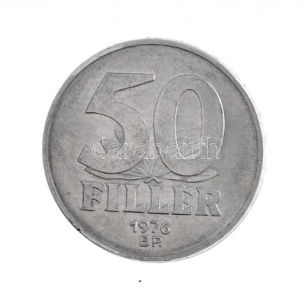 1976. 50f Al technológiai hibás veret (félrecsúszott veret) T:1- Adamo F5.2