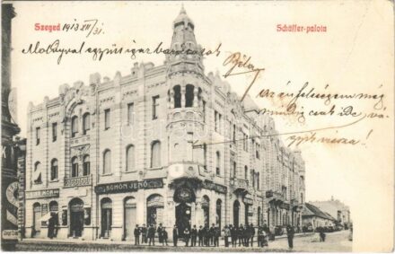 Szeged, Schäffer palota, Kiss Mór és Schön Jenő üzlete