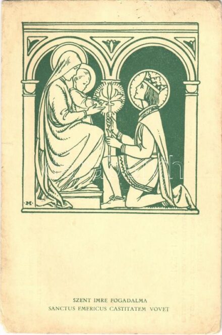 1930 Szent Imre fogadalma. Készüljetek a Szent Imre Év méltó megünneplésére! 1030-1930 / Hungarian art postcard, Saint Emeric of Hungary s: Márton L. (EM)