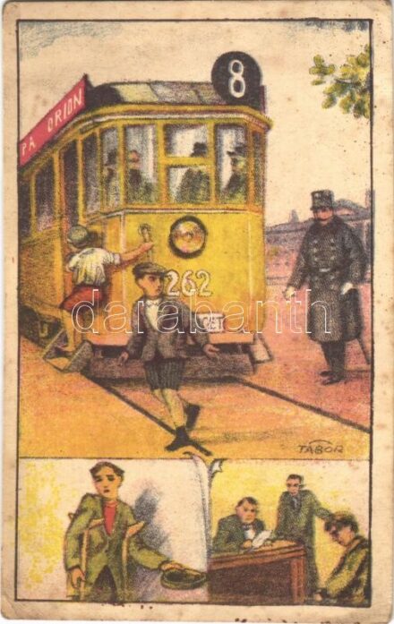 Rendőri Gyermekbíróság Segélyalap propagandalapja / Hungarian police charity propaganda card against juvenile delinquency s: Tábor (EK)
