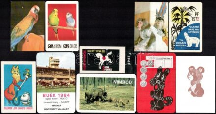 1968-1986 10 db állatos kártyanaptár
