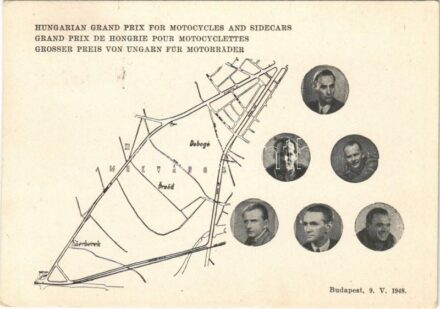 1948 Magyarországi II. Nemzetközi Motorkerékpáros Nagydíja, Budapest 120. / Hungarian Grand Prix for motorcycles and sidecars, So. Stpl