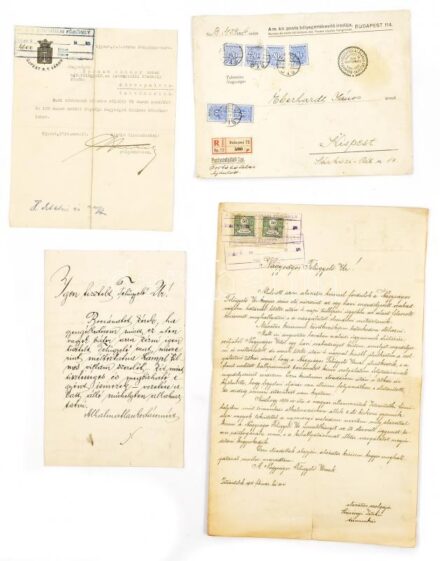 cca 1890-1930 4 db MÁV tisztviselőkkel kapcsolatos munkaügyi levél