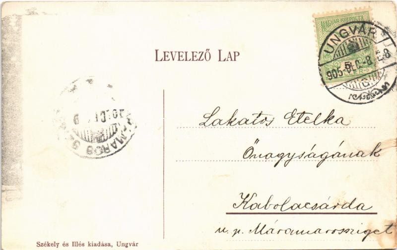 1905 Ungvár, Uzshorod, Uzhhorod, Uzhorod; M. kir. áll. reáliskola. Székely és Illés kiadása / school - Image 2