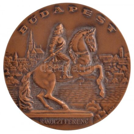 Iván István (1905-1968) DN 'Budapest - Rákóczi Ferenc' Br emlékérem (80mm) T:1-