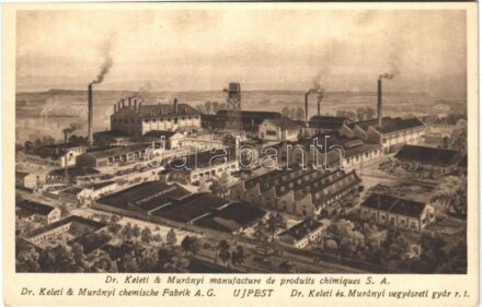 Budapest IV. Újpest, Dr. Keleti és Murányi vegyészeti gyár Rt.